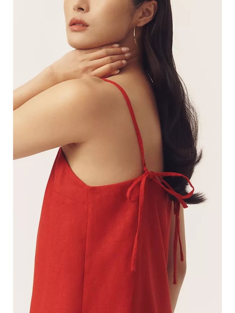 REFORMATION Aubree Sun-dried Tomato Linen Dress Size Medium NEW NWT - Picture 4 of 5